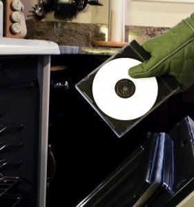 CD in oven cropped IT equipment is not meant to get hot
